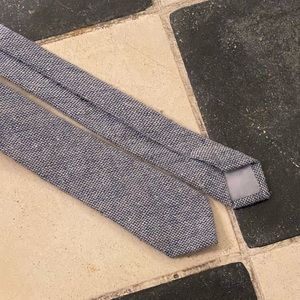 TOPMAN blue/white linen tie